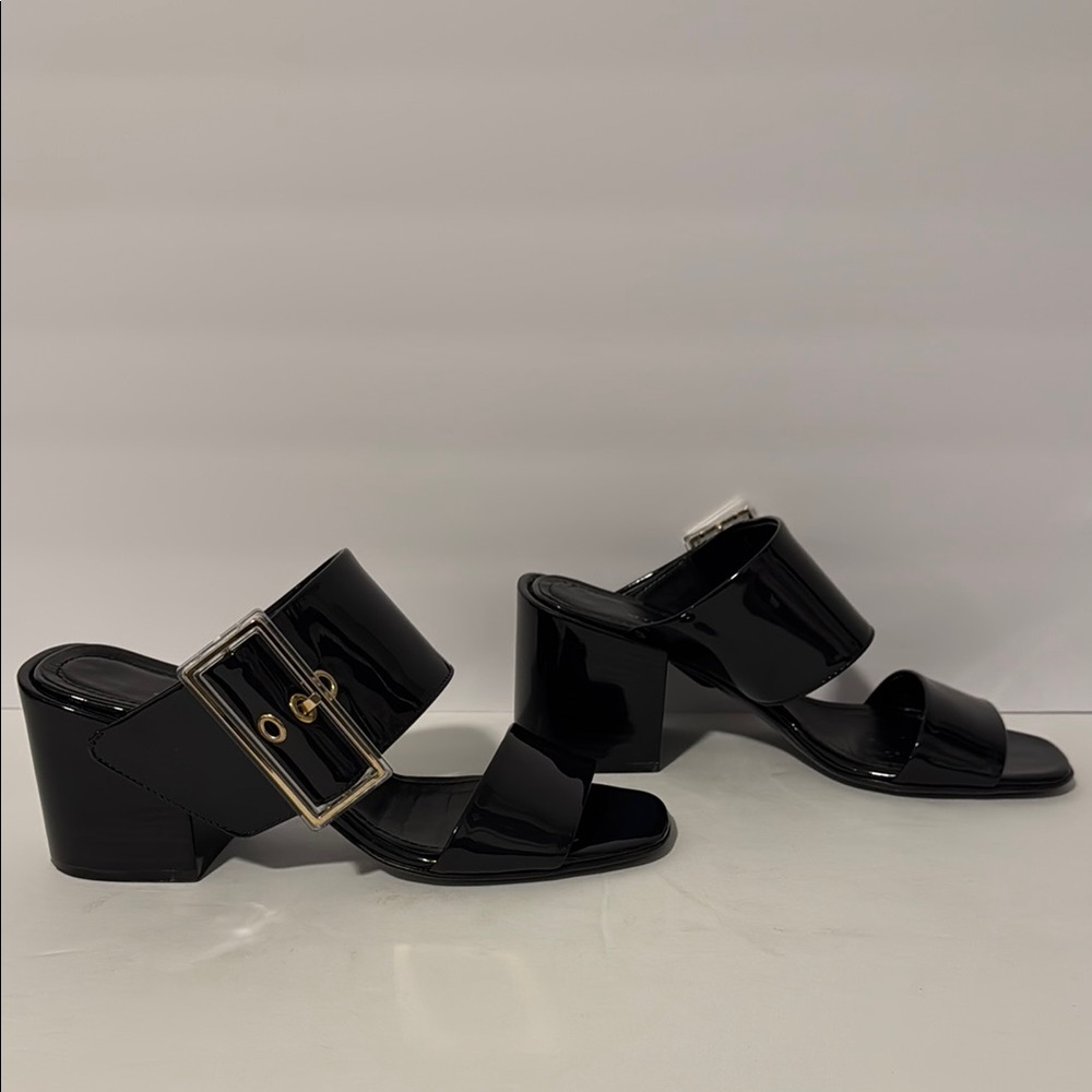 AGL Black Women's Sandal Heels w Buckle